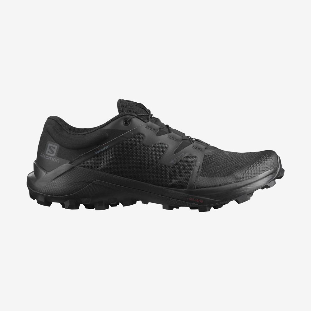 Salomon Singapore Mens Trail Running Shoes - WILDCROSS GTX Black | 69075-CXRN